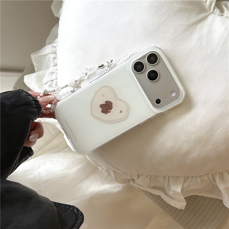 Ốp điện thoại iPhone 17 Pro max 16 Pro max họa tiết chó con TPU materia IMD