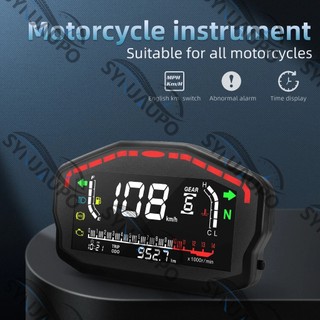 12V Đa Năng Xe Máy LCD Tachometer Phía Ngoài 14000rpm Đồng Hồ Tốc Độ Hiển Thị Cho 2.4 Xi Lanh Cho Xe Honda Cho Ducati Cho Kawasaki