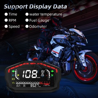 12V Đa Năng Xe Máy LCD Tachometer Phía Ngoài 14000rpm Đồng Hồ Tốc Độ Hiển Thị Cho 2.4 Xi Lanh Cho Xe Honda Cho Ducati Cho Kawasaki