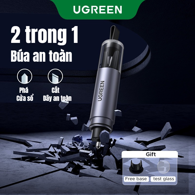 Ugreen Búa An Toàn Ô Tô 2 Trong 1 Tiết Kiệm Cuộc Sống Cửa Sổ Ô Tô Lớp Phá Vỡ Thoát Khẩn Cấp Dây An Toàn Cắt Mini Di Động Xe Dụng Cụ Khẩn Cấp