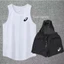 Bộ đồ thể thao nam tập luyện nhanh khô Bộ đồ thể thao chạy bộ Marathon Áo Vest không dây có lót quần ba điểm