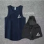 Bộ đồ thể thao nam tập luyện nhanh khô Bộ đồ thể thao chạy bộ Marathon Áo Vest không dây có lót quần ba điểm