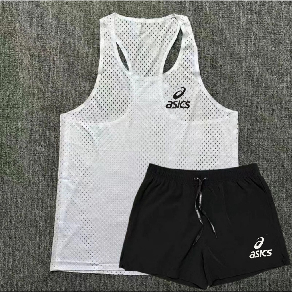 [Hàng có sẵn] Bộ đồ thể thao chạy bộ ngoài trời dành cho nam chạy bộ Marathon nhanh khô thoáng khí Quần lót ba điểm