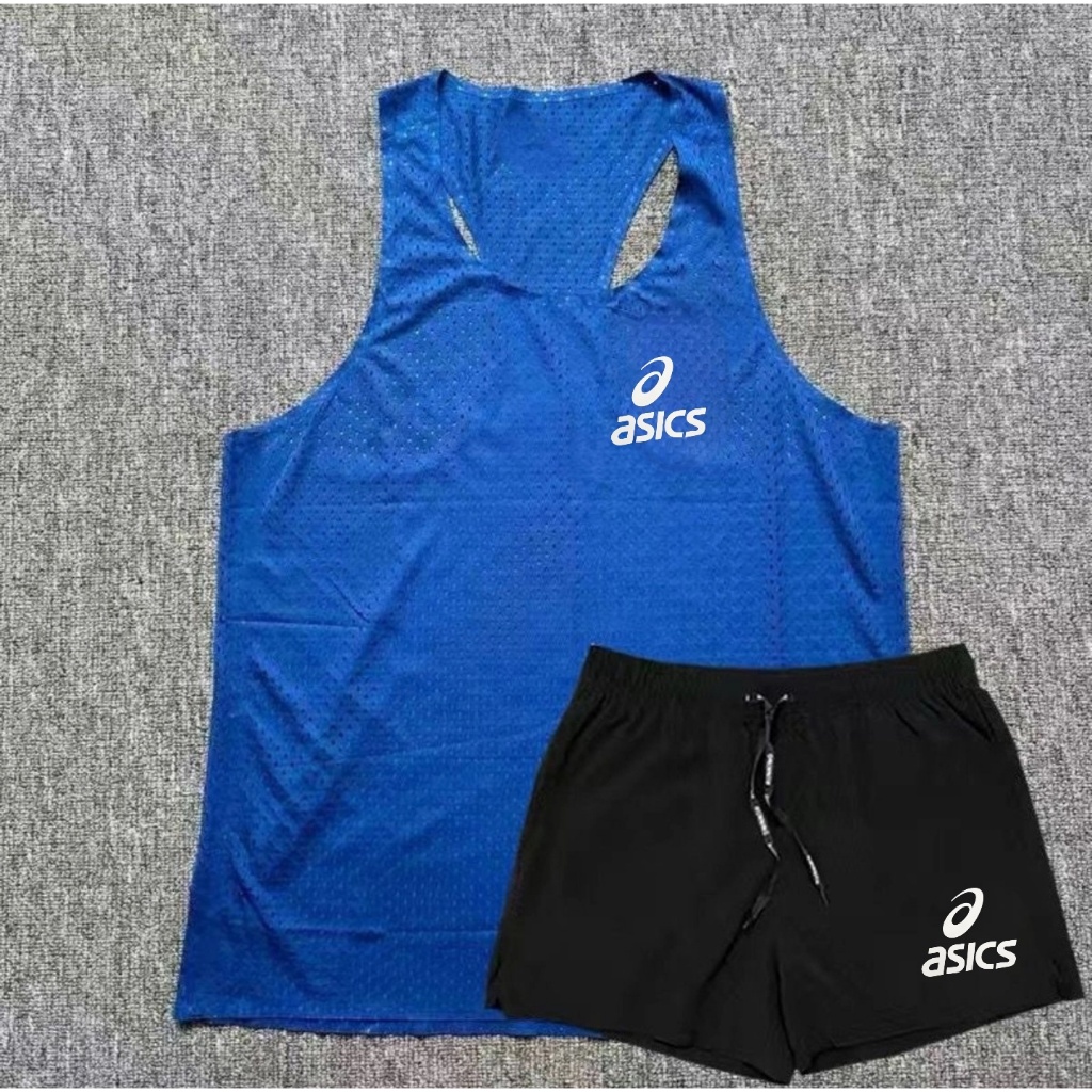 [Hàng có sẵn] Bộ đồ thể thao chạy bộ ngoài trời dành cho nam chạy bộ Marathon nhanh khô thoáng khí Quần lót ba điểm
