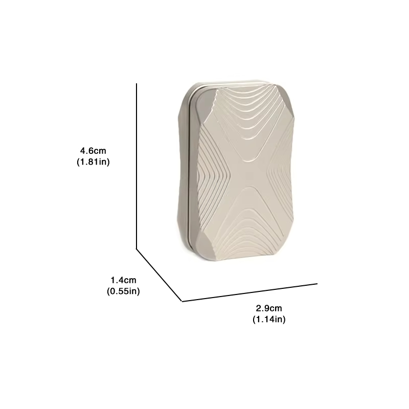 Hộp đựng thẻ kim loại tối giản sang trọng 1PC | Hộp lưu trữ nhôm chữ X hiện đại | Dụng cụ sắp xếp di động mỏng cho tiền xu, thẻ và đồ cần thiết | Phụ kiện hợp thời trang