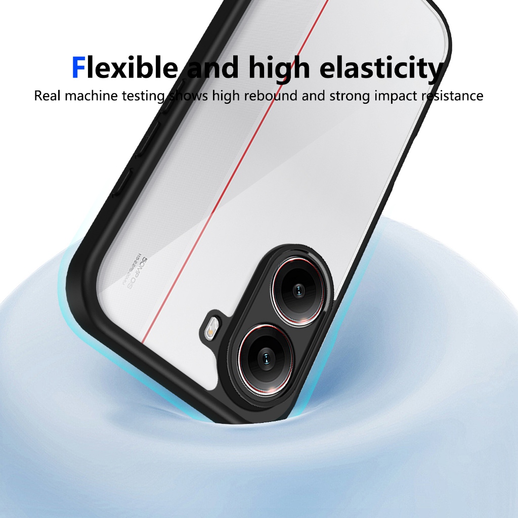 Ốp Điện Thoại Chống Sốc Trong Suốt Cho XIAOM POCO X3 X5 X6 X7 X8 Pro Max NFC 5G Vỏ Cứng Bảo Vệ Acrylic Mặt Sau Phụ Kiện
