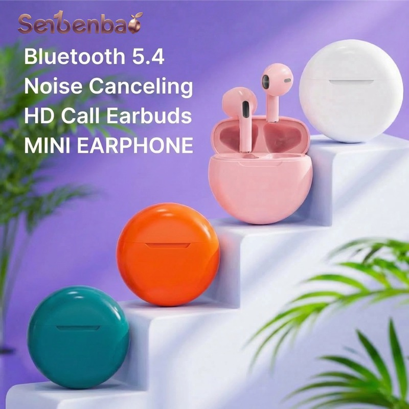 Senbenbao Pro6TWS Touch Wireless Bluetooth 5.4 Tai nghe âm nhạc thanh thể thao cho điện thoại thông minh