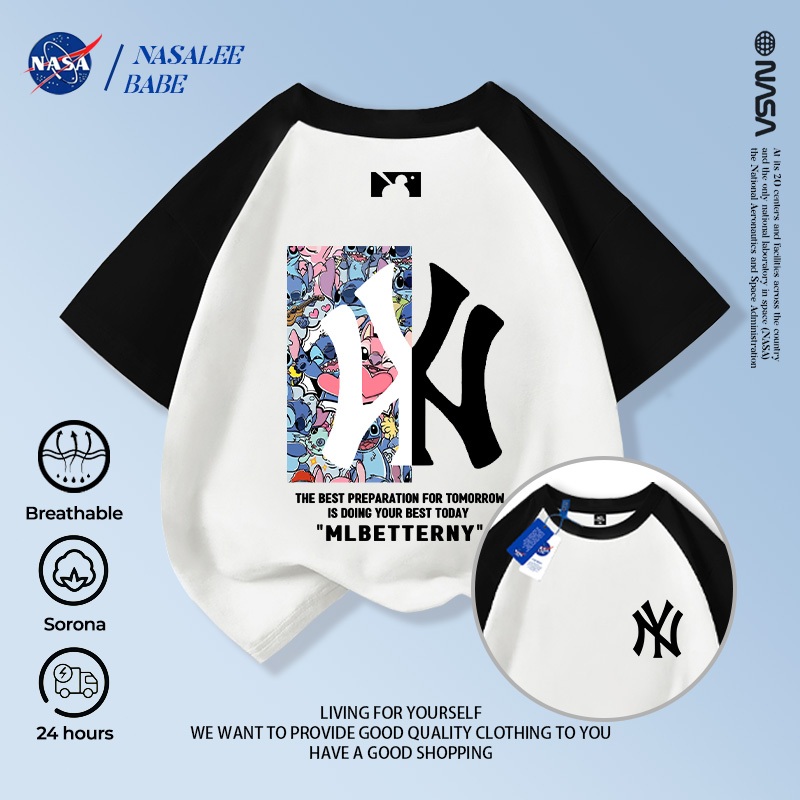 NASA Trẻ Em Đen Trắng Màu Phù Hợp Với Bán Chạy In Hình Bé Trai Bé Gái 2-16 Tuổi Mùa Hè Áo Ngắn Tay