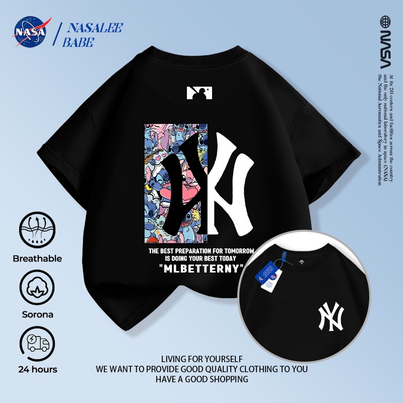 NASA Trẻ Em Đen Trắng Màu Phù Hợp Với Bán Chạy In Hình Bé Trai Bé Gái 2-16 Tuổi Mùa Hè Áo Ngắn Tay