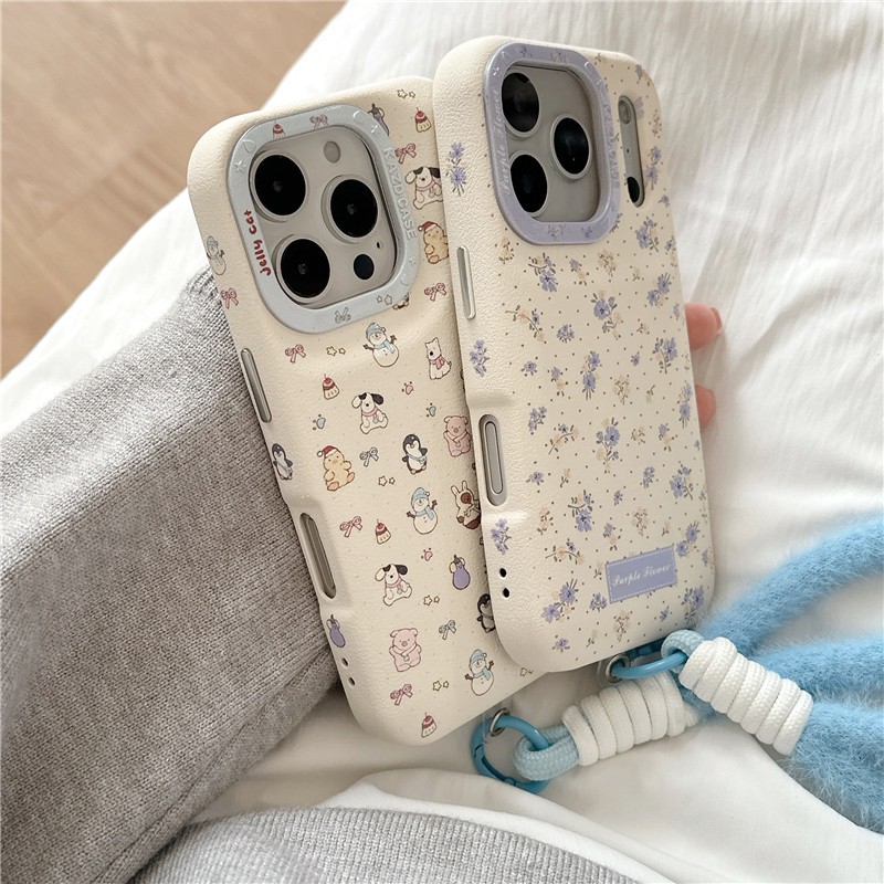 Ốp điện thoại tăng cường chất liệu PU họa tiết Duffy cho iphone 17 pro max