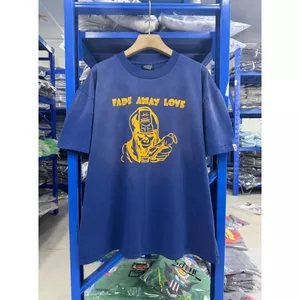 SS26 Retro Faded Wash Áo Thun Thoải Mái Mềm Mại Tay Ngắn Nam Nữ Tee