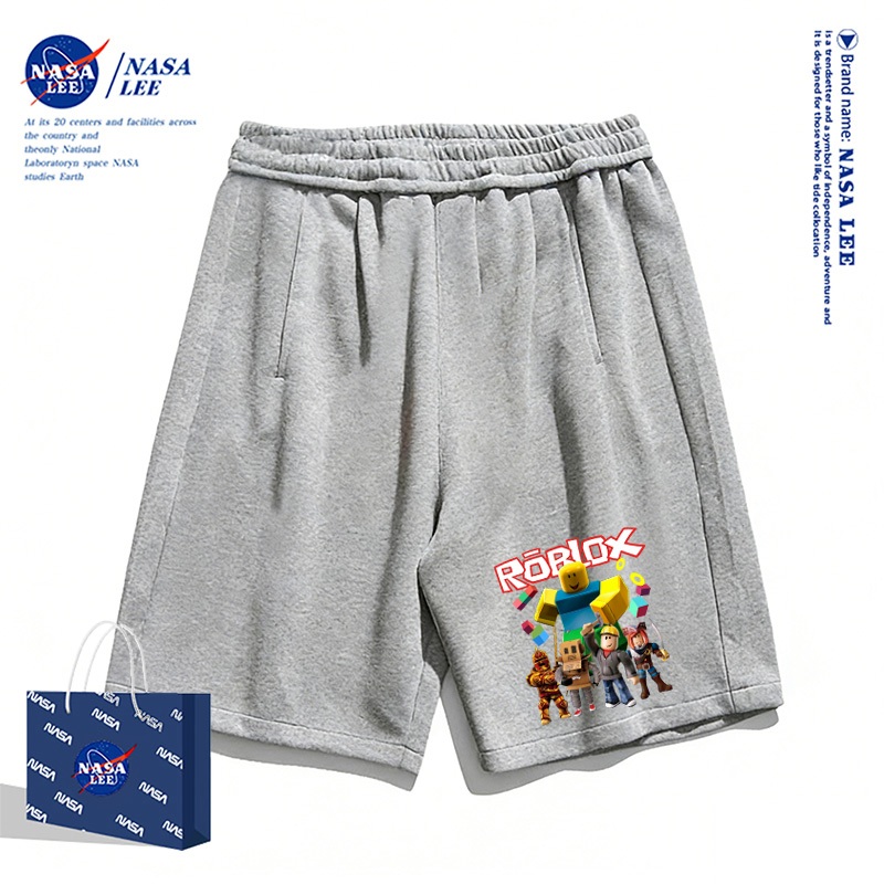 Quần short trẻ em NASA màu đen, họa tiết hoạt hình hè 2026, thoáng mát và thoải mái cho bé trai và bé gái