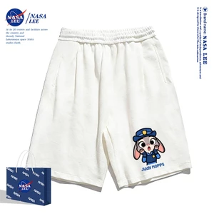 Quần short trẻ em NASA màu trắng, họa tiết Judy, phong cách thoải mái, mùa hè 2026, dễ phối đồ cho bé trai và bé gái.