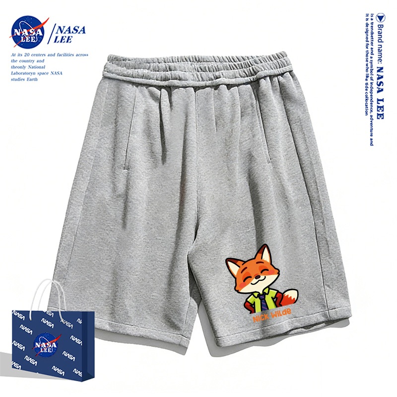 Quần short trẻ em NASA màu đen, họa tiết Nick, mùa hè 2026, thoải mái cho bé trai và bé gái