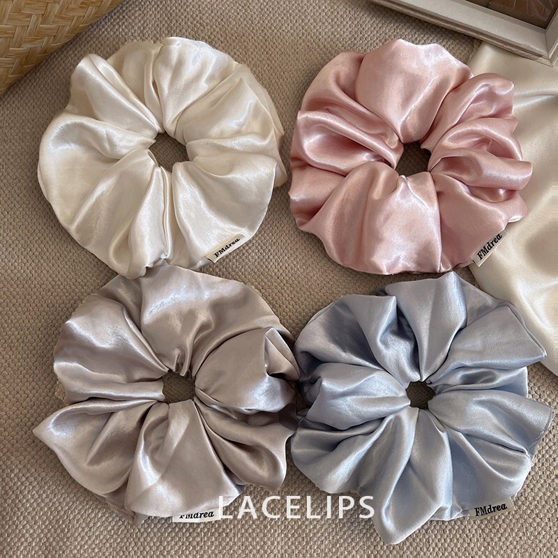 2026 Phong Cách Mới Bóng Tóc Dây Cao Cấp Satin Scrunchy Buộc Tóc