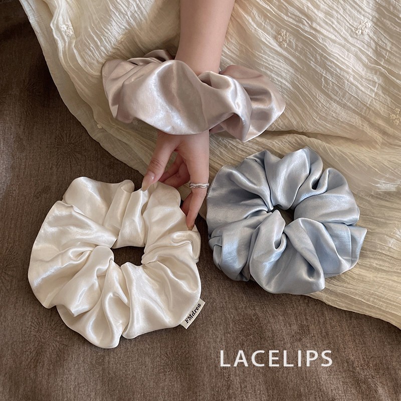 2026 Phong Cách Mới Bóng Tóc Dây Cao Cấp Satin Scrunchy Buộc Tóc