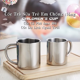 GHX Đôi Tường Thép Không Gỉ 304 Cốc Cà Phê Không Nắp Di Động Du Lịch, Trà Sữa, Văn Phòng VN