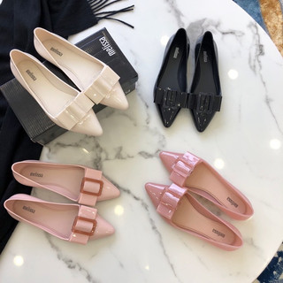 Giày Melissa Jelly Mới Nơ Mũi Nhọn Giày Nữ Thời Trang