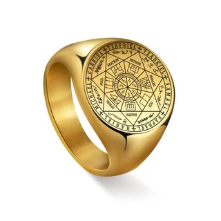 Trang sức vòng tay thép không gỉ phong cách Skyrim với biểu tượng Solomon và các thiên thần