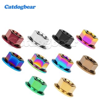 Catdogbear Đai ốc titan đa kích cỡ mặt bích, phù hợp cho xe đạp, xe máy và ô tô
