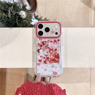 Ốp điện thoại PC họa tiết hoạt hình dâu tây cho iphone 17 pro max