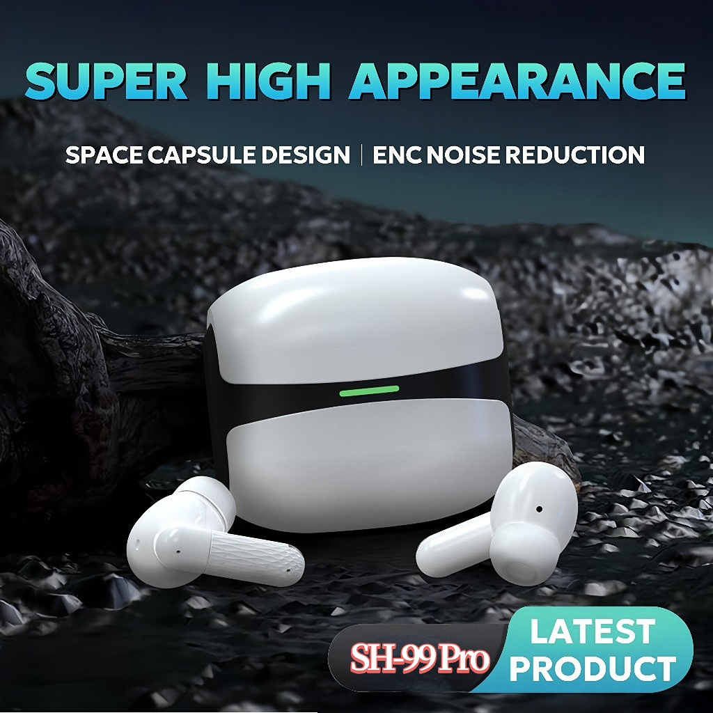 SH-99 ProTWS Tai nghe Bluetooth nhét tai không dây, chống nước, khử ồn, mic, Hifi thể thao