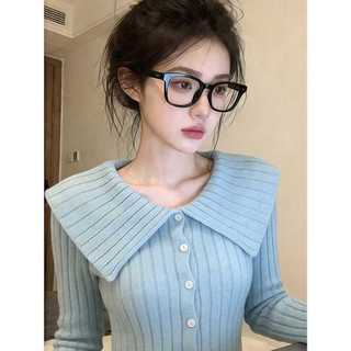 Phong Cách Hàn Quốc Độc Đáo Đẹp Màu Xanh Dương Một Vai Nữ Mùa Xuân Slimfit Ôm Hơn Nhìn Siêu Đẹp Lap