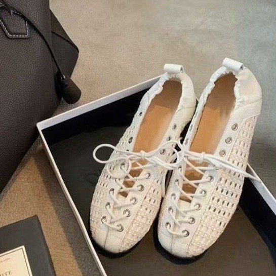 Giày Nữ Thời Trang Thiết Kế Thường Ngày Tất Cả Trận Đấu Giày Sandal Đế Mềm Thoải Mái Ren-Up Mules Nữ