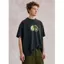26SS Nhím Kiwi In Vintage Giặt Đau Khổ Áo Thun Tay Ngắn Thường Ngày