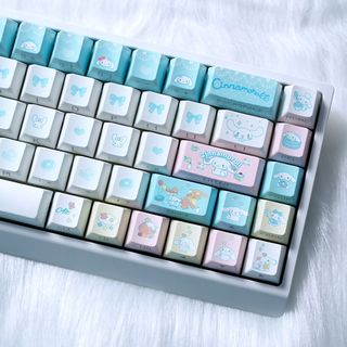 Cinnamoroll Side Shine Through Keycaps PBT Dye-sub Cherry Profile Keycap Custom Keycaps Tương thích với Cherry Gateron MX Switch