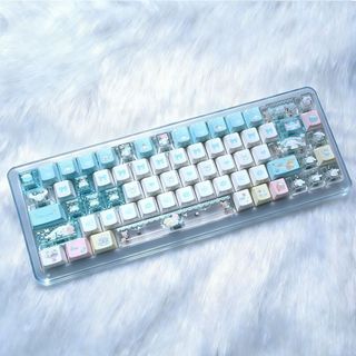 Cinnamoroll Side Shine Through Keycaps PBT Dye-sub Cherry Profile Keycap Custom Keycaps Tương thích với Cherry Gateron MX Switch