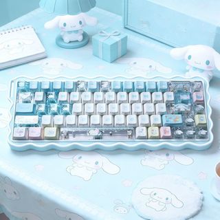 Cinnamoroll Side Shine Through Keycaps PBT Dye-sub Cherry Profile Keycap Custom Keycaps Tương thích với Cherry Gateron MX Switch
