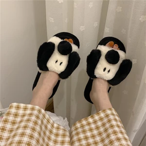Xixitiao Phong Cách Mới Nam Nữ Dép Cotton Thời Trang Giữ Ấm Nhà Sử Dụng Dép Cotton Sang Trọng Dễ Thương
