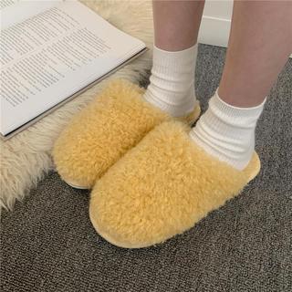 XIXITIAO Dép bông nữ mùa đông thời trang giữ ấm lông bông