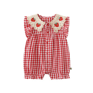 Áo liền quần Cotton mềm mại và thoải mái cho bé gái sơ sinh mùa hè (0-24 tháng)