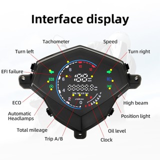 Đồng hồ kỹ thuật số mới Đồng hồ tốc độ Máy đo tốc độ Máy đo tốc độ cho YAMAHA Mio125 MIO i125 Mio110 Mio M3 Phụ kiện xe máy
