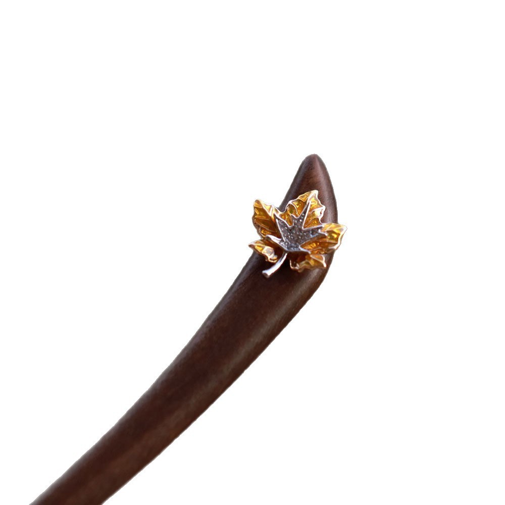 Kẹp Tóc Ngắn 15cm từ Gỗ Đàn Hương với Thiết kế Sườn Xám - Phù Hợp Hàng Ngày và Đi Lại
