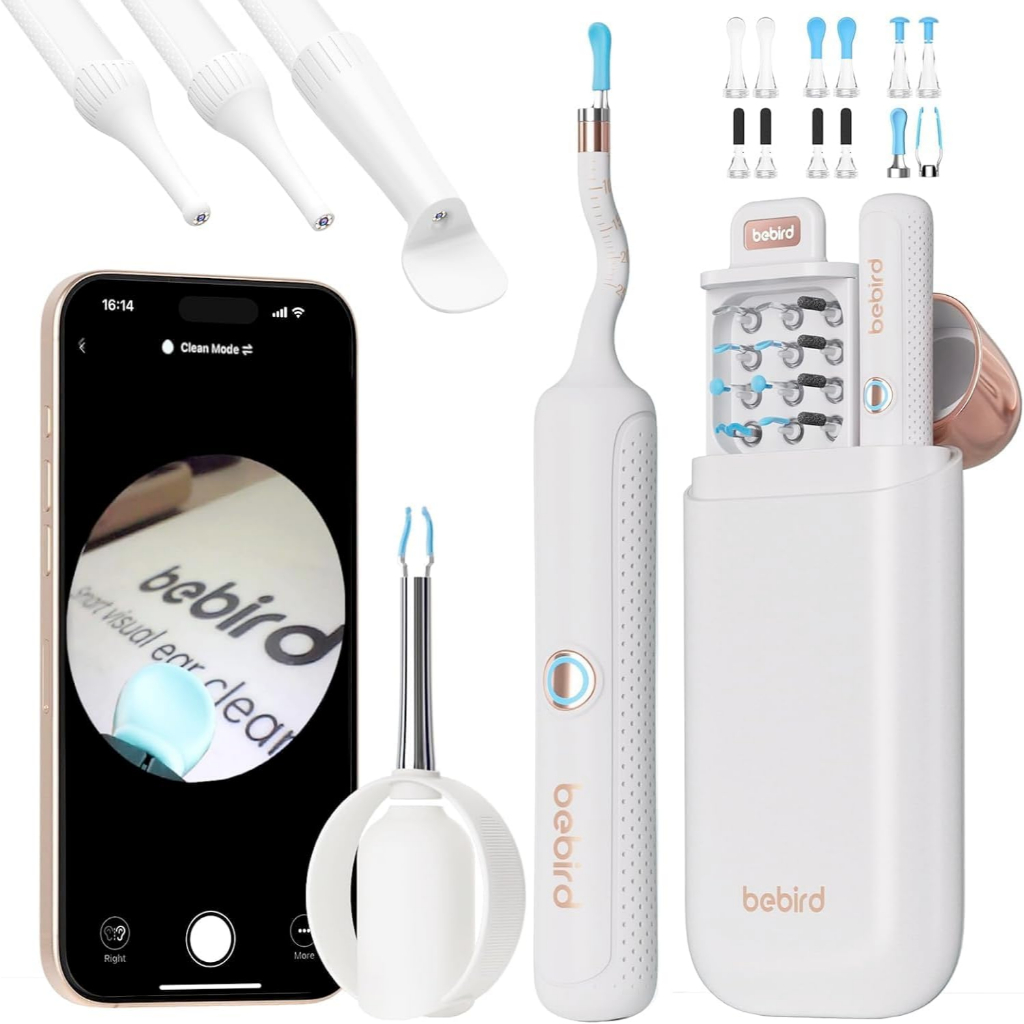 Bebird Earsight Plus Bộ Camera làm sạch tai | Nhíp tẩy sáp tai không đau + Đầu chống trầy xước | Borescope linh hoạt cấp y tế