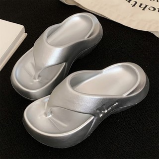 XIXITIAO Dép nữ mùa hè đế dày thoải mái tăng chiều cao EVA đi biển