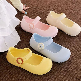 XIXITIAO Dép nữ mùa hè phong cách ballet thời trang Mary Jane EVA đi ngoài