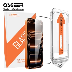 Gói OSGEER cho iPhone 11 12 13 14 15 16 17 Pro Max Bảo vệ màn hình, Phim kính cường lực HD có công cụ cài đặt không bụi, Không bong bóng chống trầy xước, Lắp đặt dễ dàng
