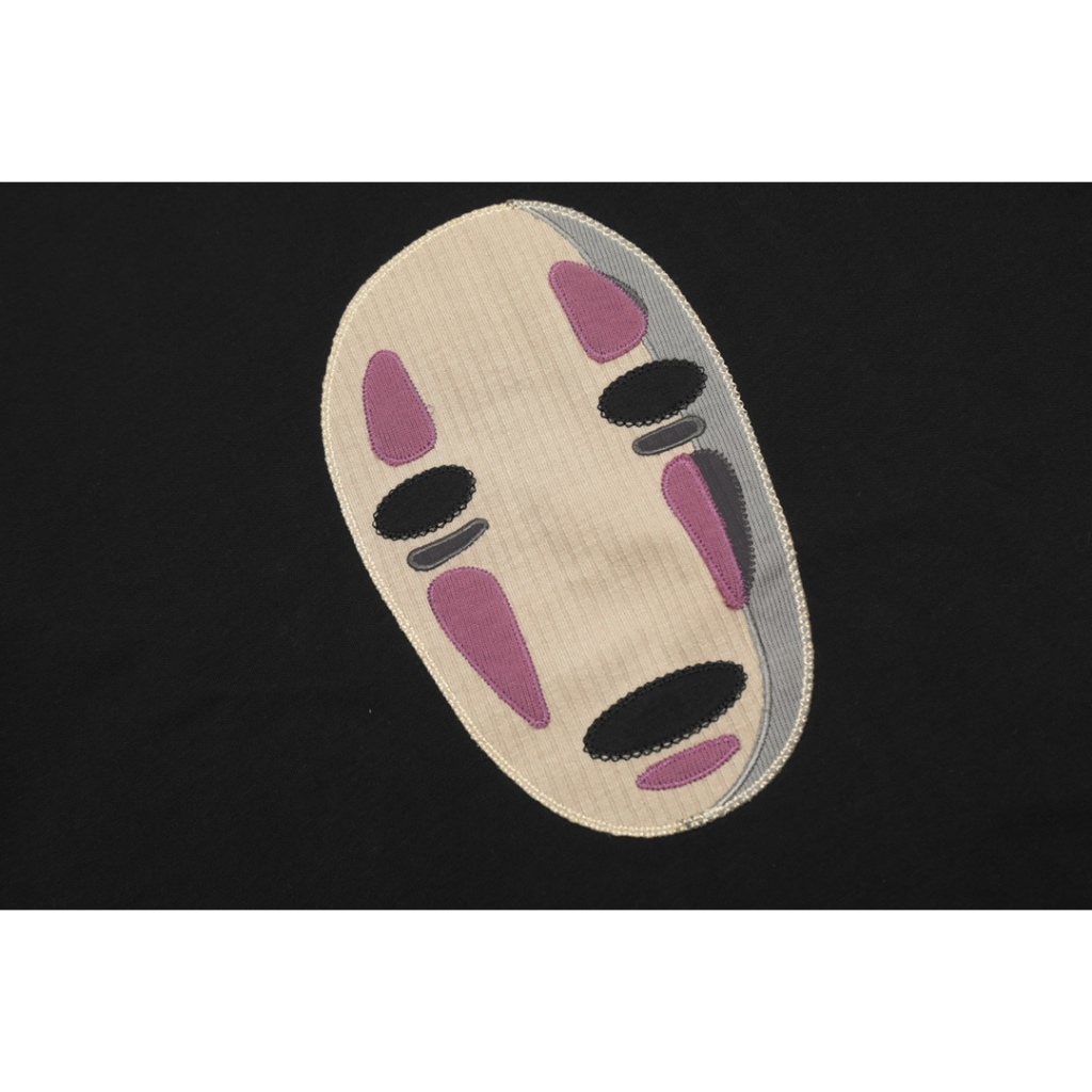 Áo thun nam thêu Spirited Away, form ôm vừa phải, chất liệu cotton dày 240g Tân Cương
