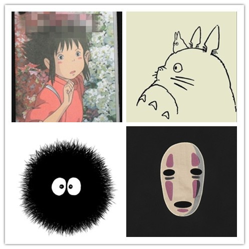 Áo thun nam thêu Spirited Away, form ôm vừa phải, chất liệu cotton dày 240g Tân Cương