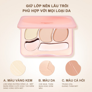 [BÁN SẢN PHẨM MỚI] Bảng che khuyết điểm ba màu sắc làm đẹp lãng mạn Vẻ đẹp lãng mạn cho mắt và mặt Kem che khuyết điểm giúp che và làm sáng quầng thâm Thích hợp cho máng rách