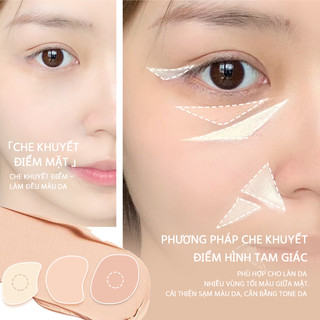 [BÁN SẢN PHẨM MỚI] Bảng che khuyết điểm ba màu sắc làm đẹp lãng mạn Vẻ đẹp lãng mạn cho mắt và mặt Kem che khuyết điểm giúp che và làm sáng quầng thâm Thích hợp cho máng rách