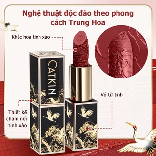 CATKIN Rouge Lipstick Khắc Son Môi Nữ Mờ Đậu Dán Trà Sữa Màu Trung Quốc Cổ Son Môi 3.6g