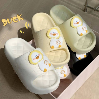 Xixitiao Dép Đi Trong Nhà Mùa Hè Với Họa Tiết Vịt Hoạt Hình Đế Dày Mềm Mại Kiểu Dáng Giản Dị