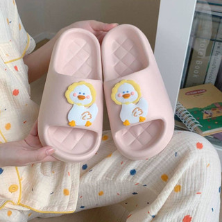 Xixitiao Dép Đi Trong Nhà Mùa Hè Với Họa Tiết Vịt Hoạt Hình Đế Dày Mềm Mại Kiểu Dáng Giản Dị