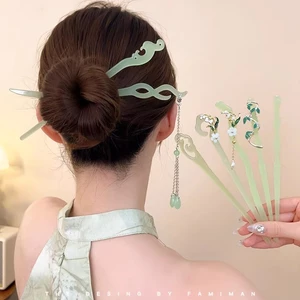 Kẹp tóc nữ tua rua phong cách Trung Hoa, thiết kế mộc lan