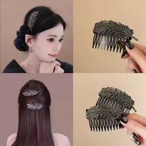 Pháp Retro Tính Khí Lá Chèn Lược Nữ Nổ Mũ Đội Đầu Tóc